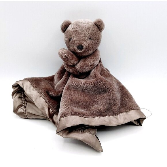Carter's Bear Security Lovey Satin Back Blanket 15" X 15" - Picture 1 of 5